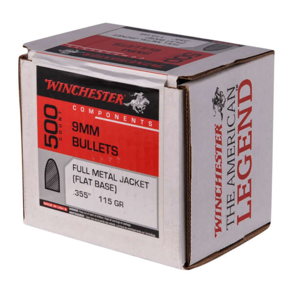 WINCHESTER - 9MM (.355") 115 GR FULL METAL JACKET BULLETS