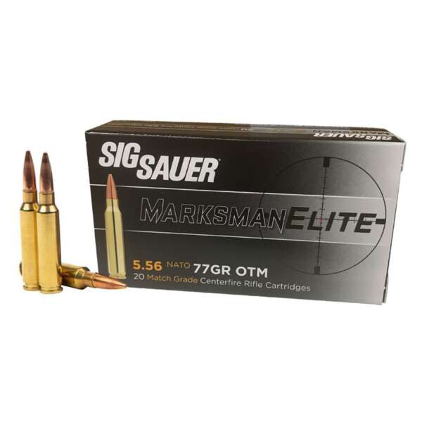 SIG SAUER, INC. - 5.56X45 77 GRAIN MARKSMAN RIFLE AMMO