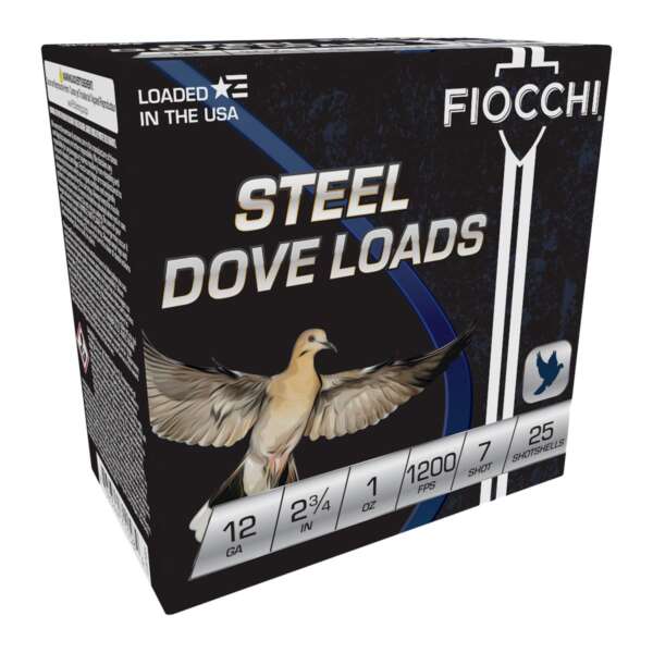 FIOCCHI AMMUNITION - STEEL DOVE & QUAIL 12 GAUGE AMMO