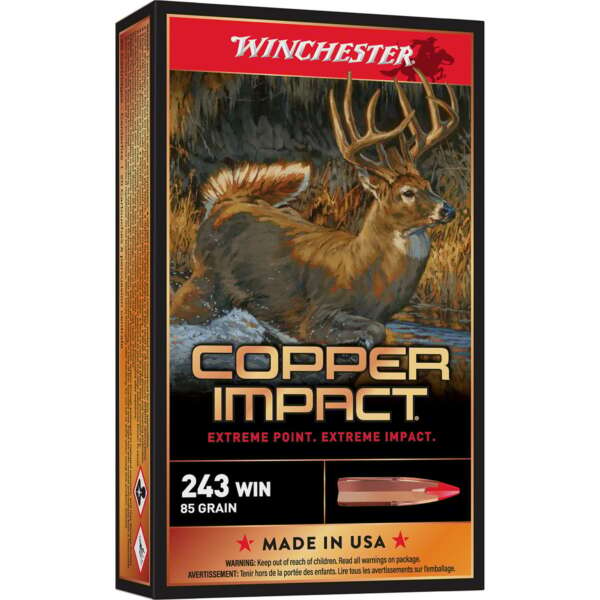 WINCHESTER - COPPER IMPACT 243 WINCHESTER RIFLE AMMO