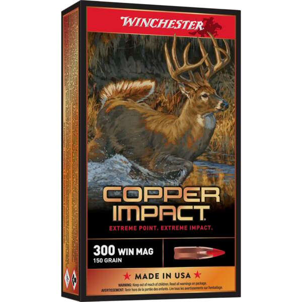 WINCHESTER - COPPER IMPACT 300 WINCHESTER MAGNUM RIFLE AMMO