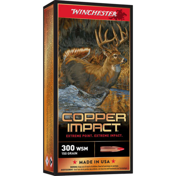 WINCHESTER - COPPER IMPACT 300 WINCHESTER SHORT MAGNUM (WSM) RIFLE AMMO