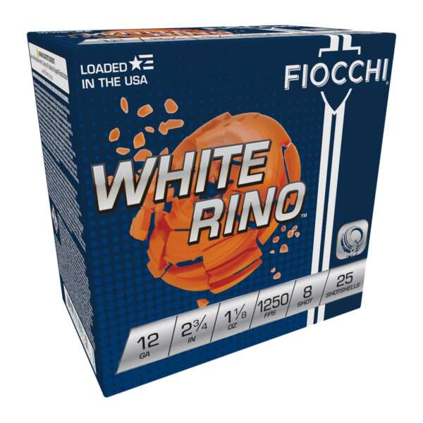 FIOCCHI AMMUNITION - WHITE RINO TARGET 12 GAUGE SHOTGUN AMMO