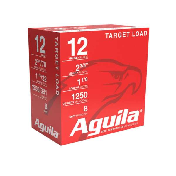 AGUILA - TARGET LOAD 2-3/4" #8 SHOT 12GA AMMO