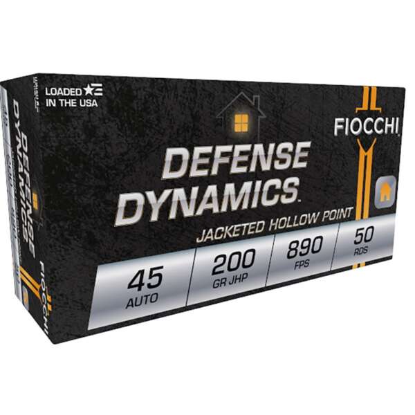 FIOCCHI AMMUNITION - DEFENSE DYNAMICS 45 AUTO HANDGUN AMMO