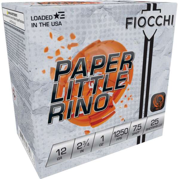 FIOCCHI AMMUNITION - Fiocchi Paper Little Rino 12ga 2-3/4 1oz #7.5 25bx