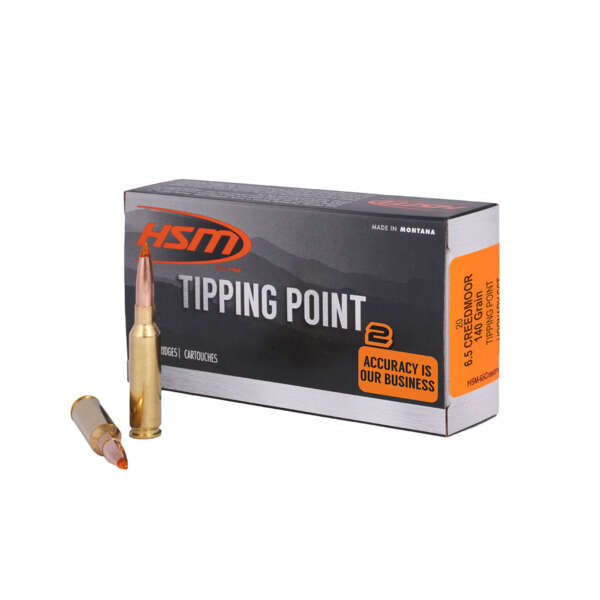 HSM AMMUNITION - TIPPING POINT 6.5 CREEDMOOR AMMO