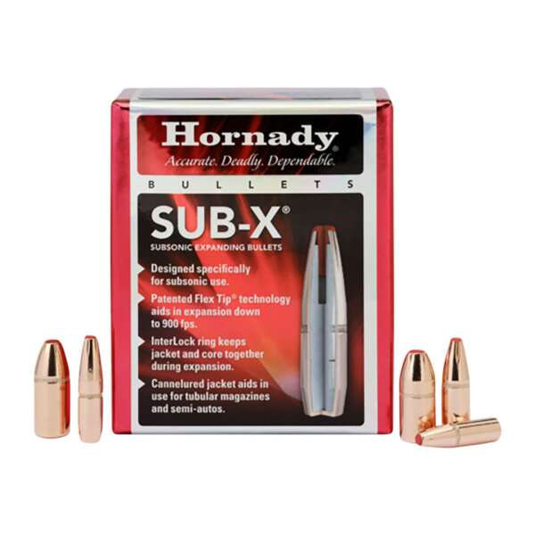 HORNADY - SUB-X® 35 CALIBER (0.357") POLYMER TIPPED RIFLE BULLETS