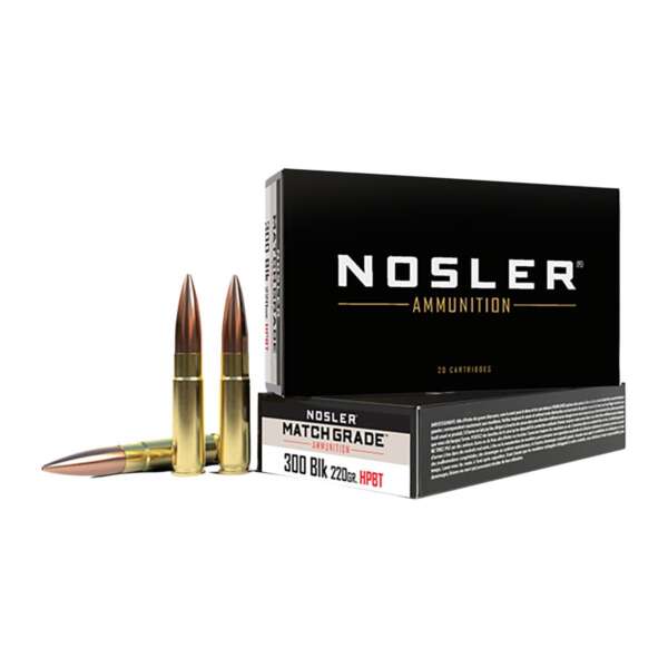 NOSLER, INC. - MATCH GRADE SUPPRESSOR READY 300 AAC BLACKOUT AMMO