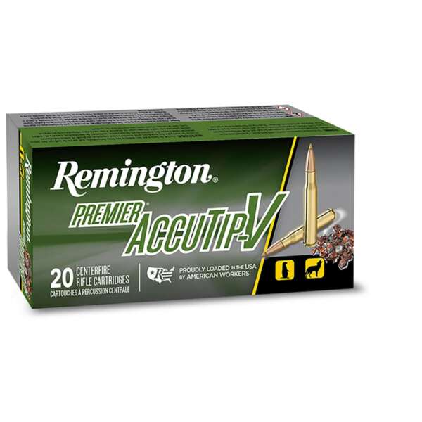 REMINGTON - PREMIER ACCUTIP-V 22-250 REMINGTON RIFLE AMMO