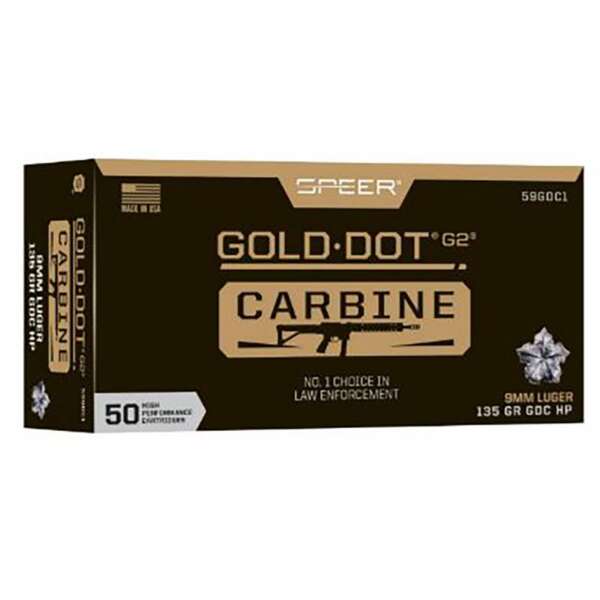 CCI - GOLD DOT CARBINE 9MM LUGER HANDGUN AMMO