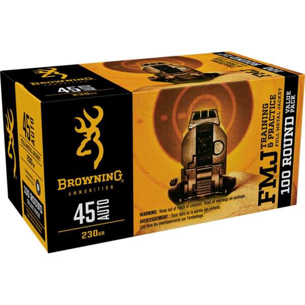 BROWNING AMMUNITION - TRAINING & PRACTICE 45 AUTO HANDGUN AMMO