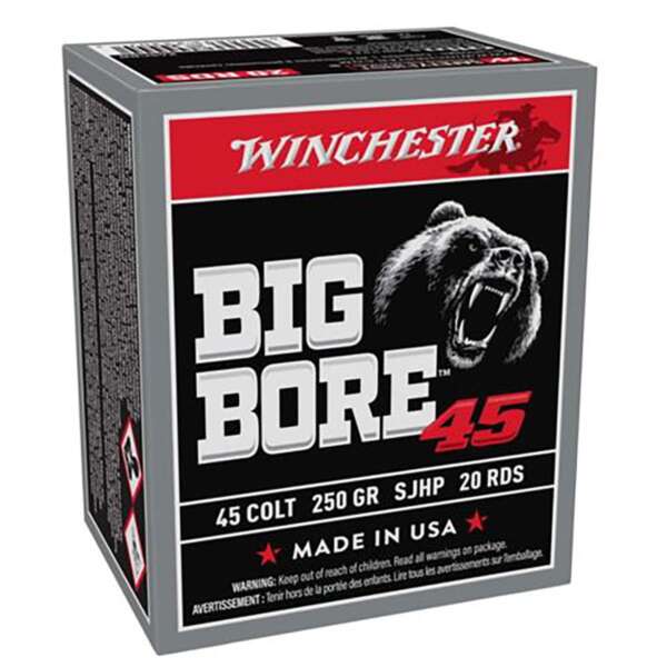 WINCHESTER - BIG BORE 45 COLT HANDGUN AMMO