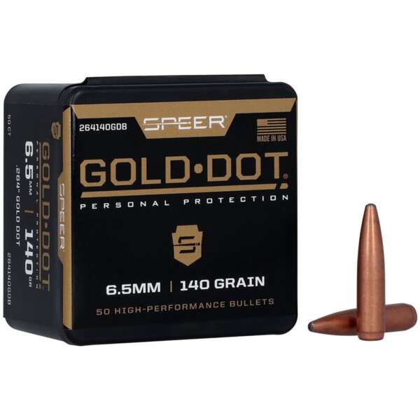 SPEER - GOLD DOT 264 CALIBER/6.5MM (0.264") RIFLE BULLETS