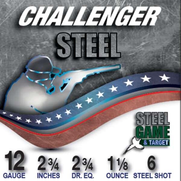 CHALLENGER AMMO - STEEL GAME & TARGET 12 GAUGE SHOTGUN AMMO