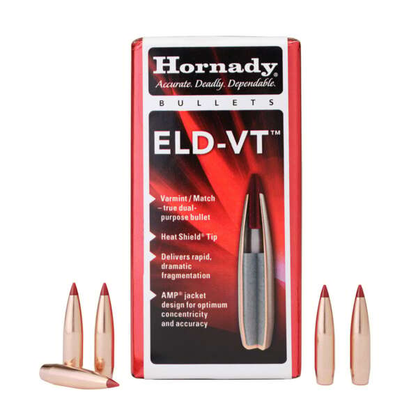 HORNADY - ELD-VT 22 CALIBER (0.224") RIFLE BULLETS