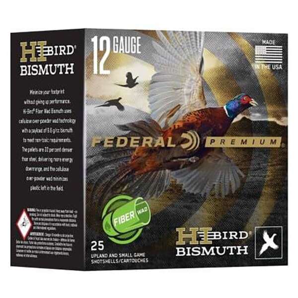 FEDERAL - HI-BIRD FIBER WAD BISMUTH 12 GAUGE SHOTGUN AMMO