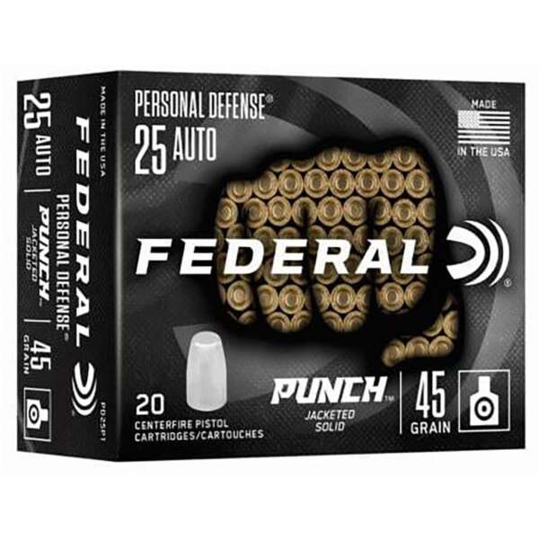 FEDERAL - PUNCH PERSONAL DEFENSE 25 AUTO HANDGUN AMMO