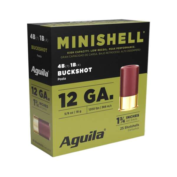 AGUILA - MINISHELL BUCKSHOT 1-3/4" 12GA AMMO