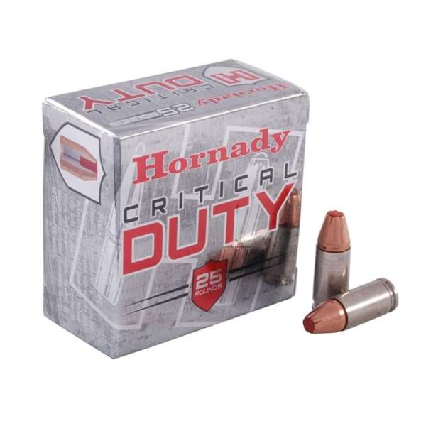 HORNADY - CRITICAL DUTY AMMO 9MM LUGER +P 124GR FLEXLOCK