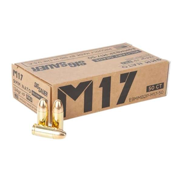 SIG SAUER, INC. - MILITARY GRADE BALL M17 9MM LUGER +P AMMO