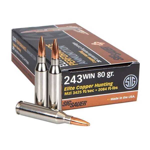 SIG SAUER, INC. - ELITE HUNTER COPPER 243 WINCHESTER AMMO