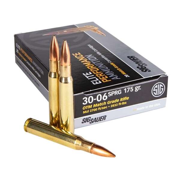 SIG SAUER, INC. - ELITE MATCH GRADE 30-06 SPRINGFIELD OPEN TIP MATCH AMMO