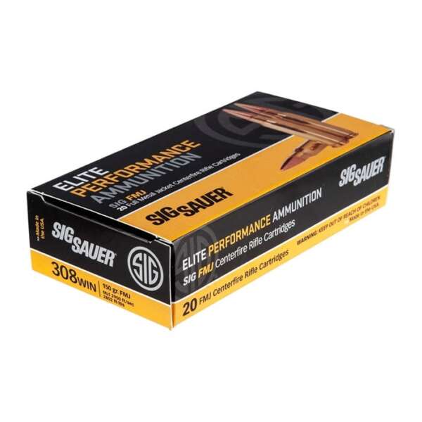 SIG SAUER, INC. - ELITE BALL 308 WINCHESTER FULL METAL JACKET AMMO