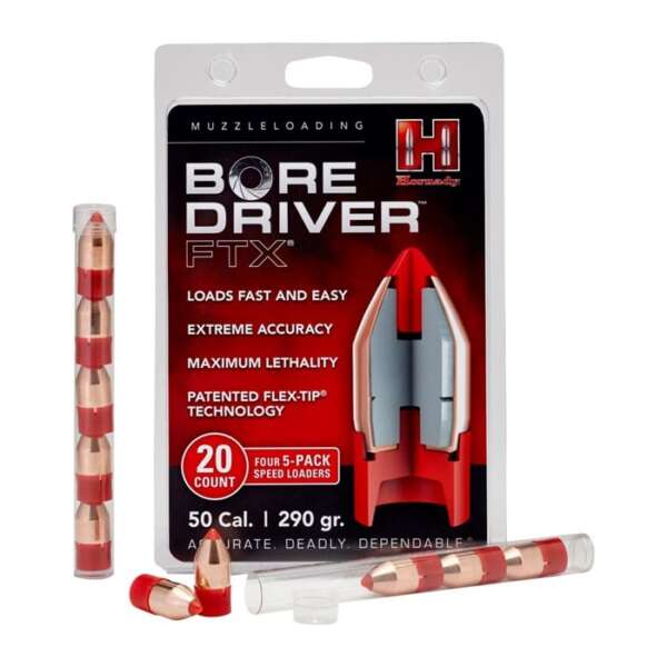 HORNADY - BORE DRIVER FTX 50 CALIBER MUZZLELOADER BULLETS