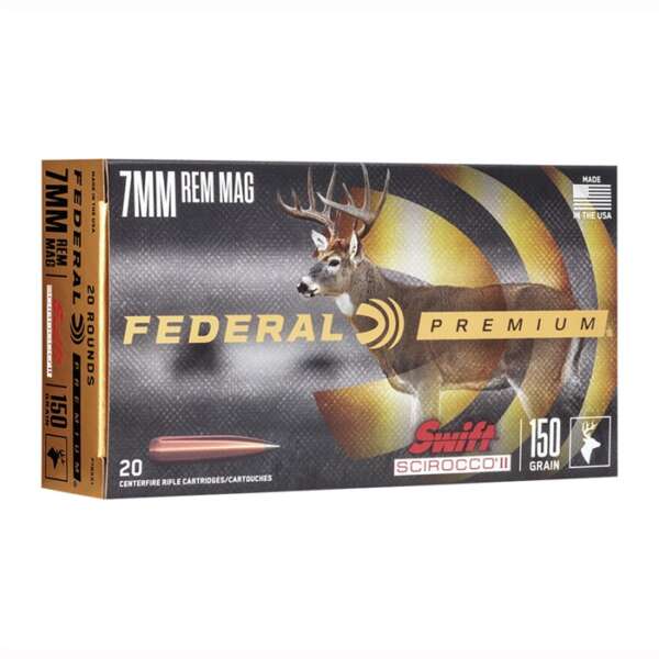 FEDERAL - SWIFT SCIROCCO II 7MM REMINGTON MAGNUM AMMO