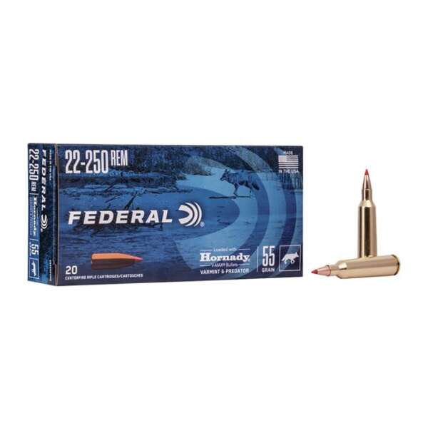 FEDERAL - FEDERAL V-MAX 22-250 REMINGTON AMMO