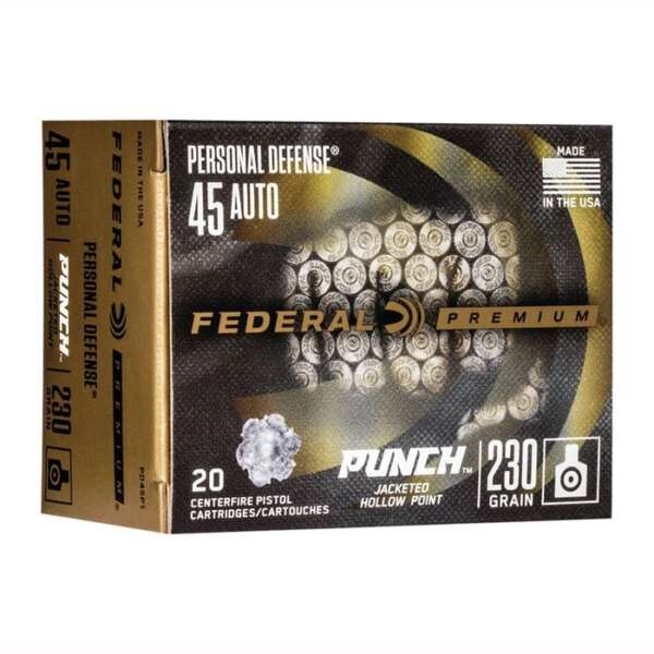 FEDERAL - PERSONAL DEFENSE PUNCH 45 ACP HANDGUN AMMO