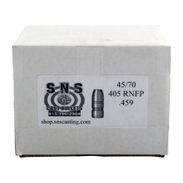 SNS CAST BULLETS - 45/70 CALIBER (0.459') ROUND NOSE FLAT POINT BULLETS