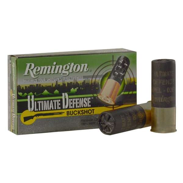 REMINGTON - ULTIMATE DEFENSE AMMO 12 GAUGE 2-3/4" 9 PELLET #00 BUCKSHOT