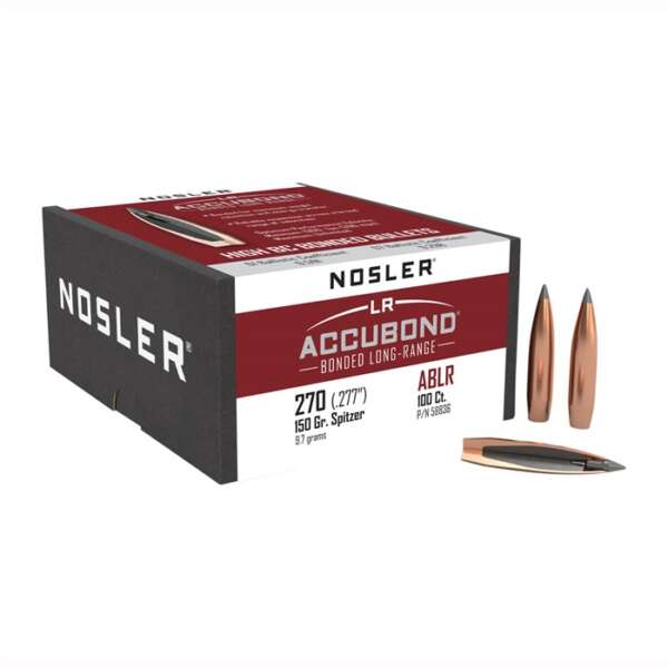 NOSLER, INC. - ACCUBOND LONG RANGE 270 CALIBER (0.277') SPITZER BULLETS