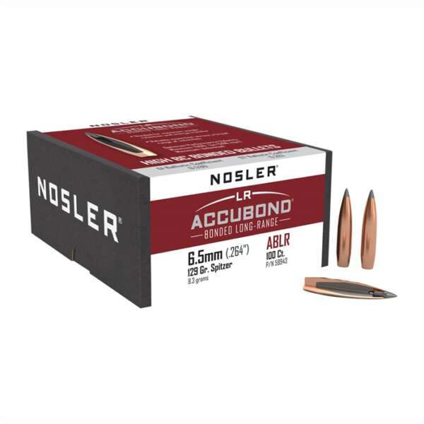 NOSLER, INC. - ACCUBOND LONG RANGE 6.5MM (0.264') SPITZER BULLETS