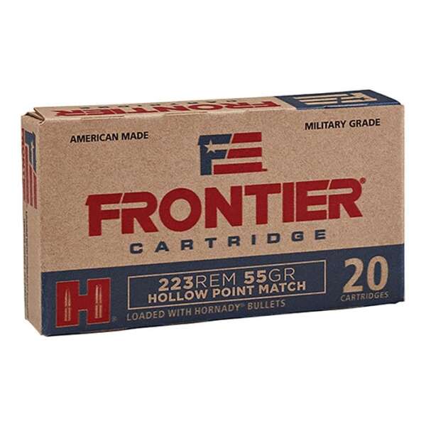 HORNADY - FRONTIER AMMO 223 REMINGTON 55GR HOLLOW POINT MATCH