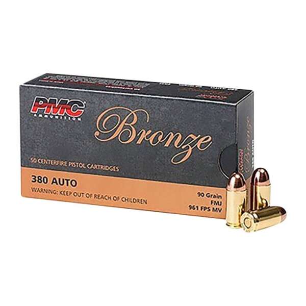 PMC AMMUNITION, INC. - BRONZE 380 AUTO HANDGUN AMMO