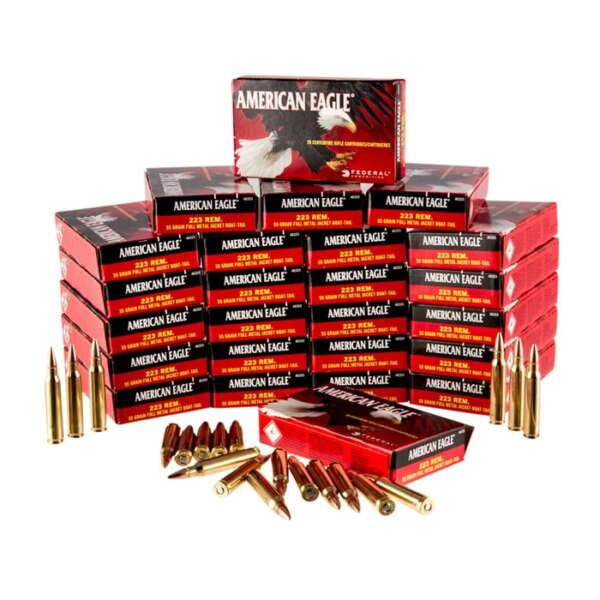 FEDERAL - AMERICAN EAGLE AMMO 223 REMINGTON 55GR FMJ-BT