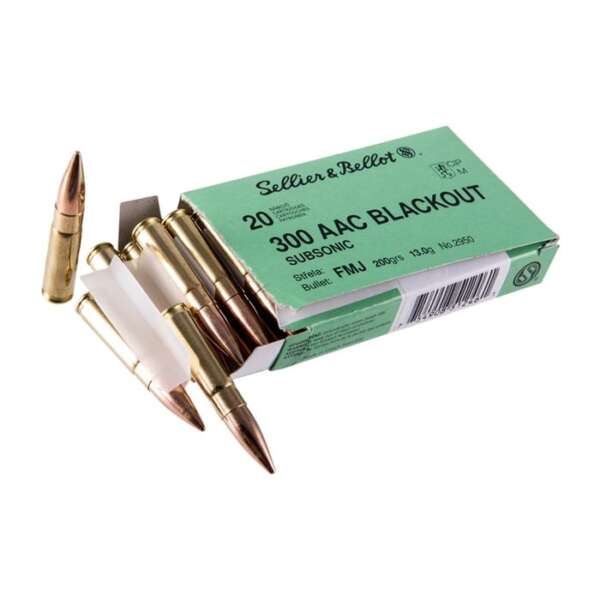 SELLIER & BELLOT - 300 AAC BLACKOUT 200GR SUBSONIC FMJ AMMO