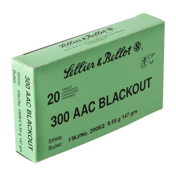 SELLIER & BELLOT - 300 AAC BLACKOUT 147GR FMJ AMMUNITION