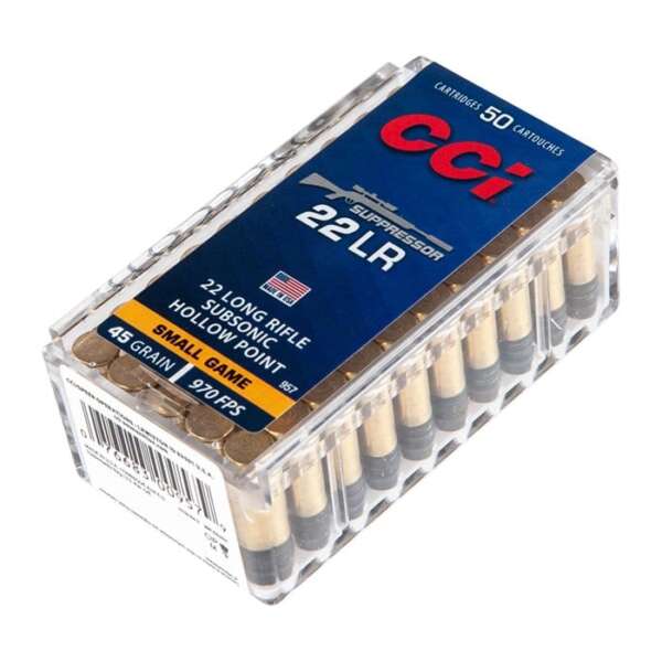 CCI - 22 LR 45GR LHP SUPPRESSOR AMMUNITION