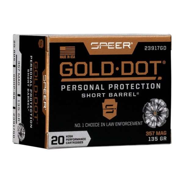 SPEER - GOLD DOT SHORT BARREL 357 MAGNUM AMMO