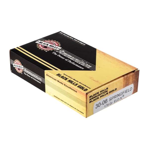 BLACK HILLS AMMUNITION - BLACK HILLS GOLD ELD-X 30-06 SPRINGFIELD AMMO