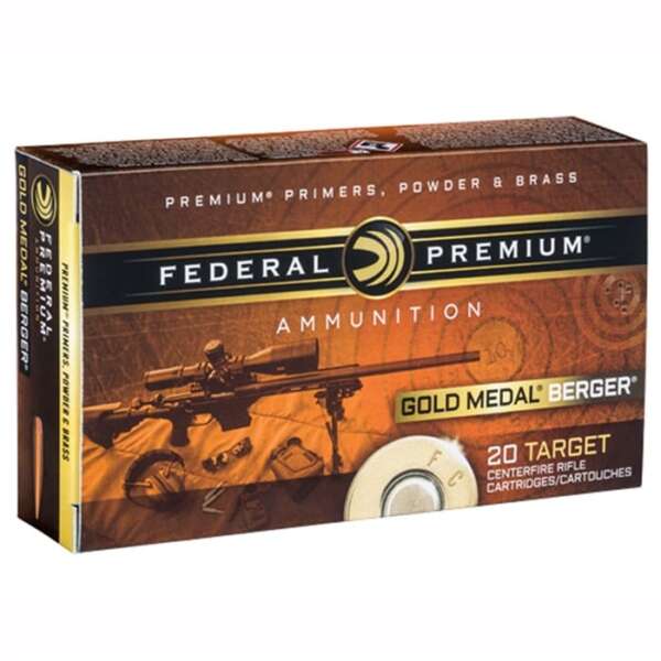 FEDERAL - GOLD MEDAL BERGER AMMO 223 REMINGTON 73GR BERGER BOATTAIL TARGET