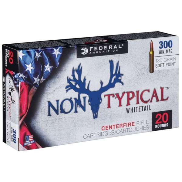 FEDERAL - NON-TYPICAL WHITETAIL AMMO 30-06 SPRINGFIELD 180GR SOFT POINT