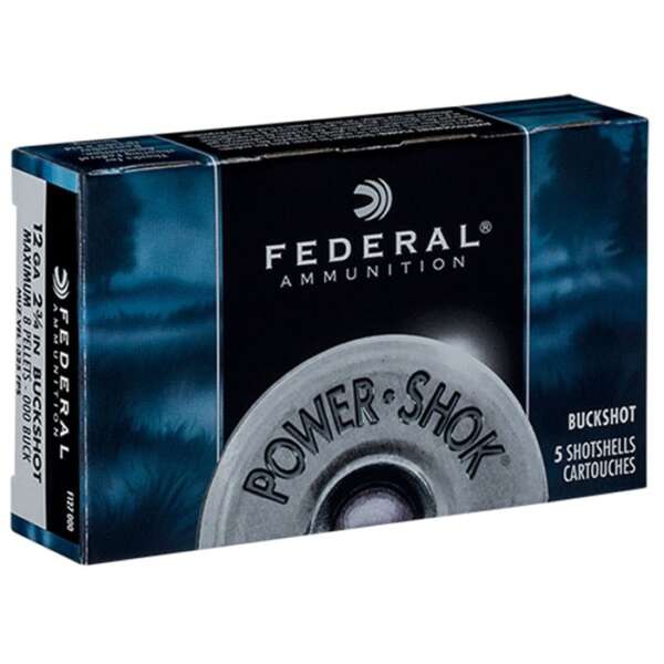 FEDERAL - POWER-SHOK BUCKSHOT 12 GAUGE 2-3/4" AMMO