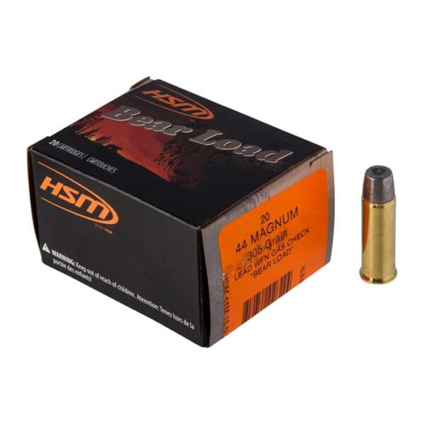 HSM AMMUNITION - BEAR LOAD 44 MAGNUM AMMO