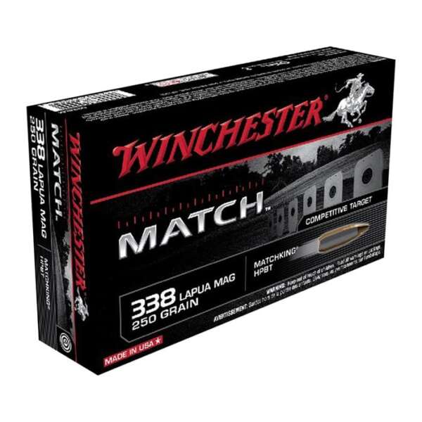 WINCHESTER - MATCH 338 LAPUA MAGNUM RIFLE AMMO