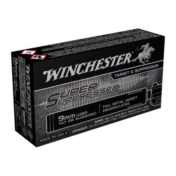 WINCHESTER - SUPER SUPPRESSED 9MM LUGER HANDGUN AMMO